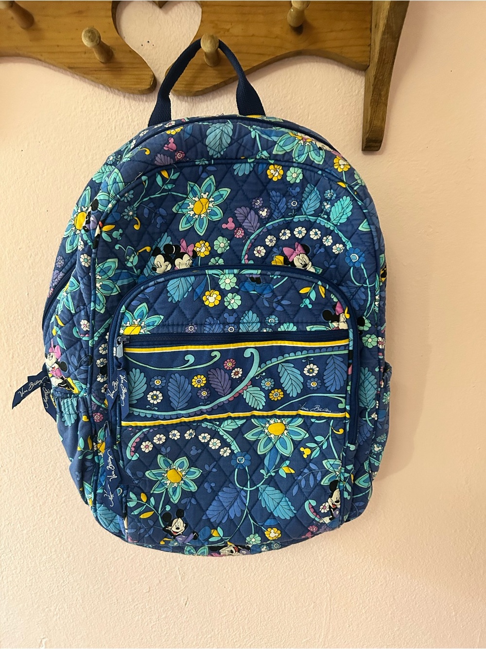 Vera Bradley x Disney "Mickey & Minnie Sweet Floral Blue" Large Backpack NWOT